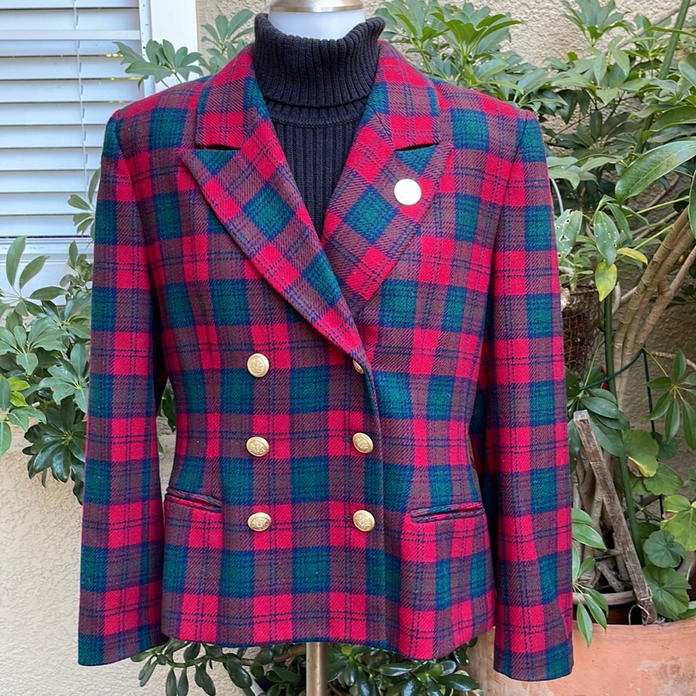 Vintage multicolored Pendleton wool double breasted jacket